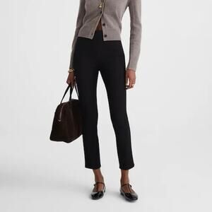 NWT Madewell High-Rise Slim Crop Career Dress Pants Jet Black Size 0